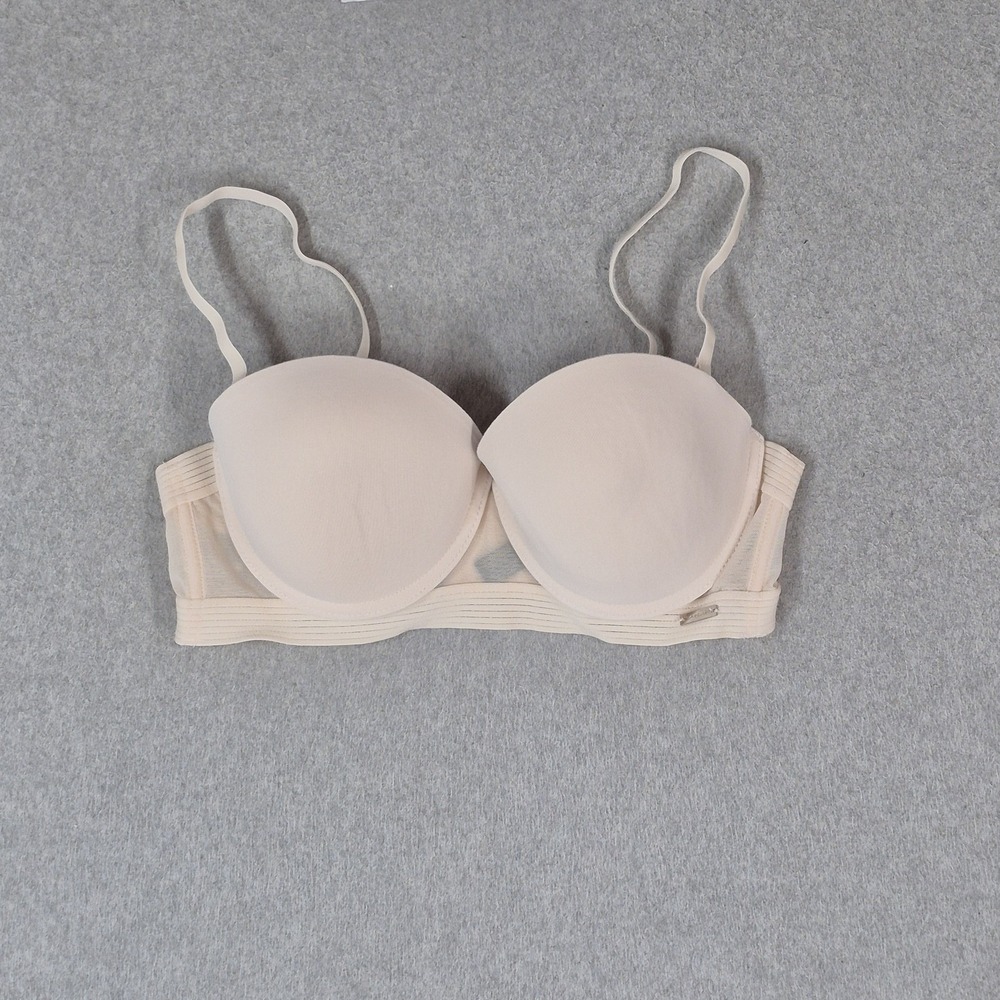 Tahari Women Bra 36C Beige T Shirt Underwired Lightly Lined Balconette